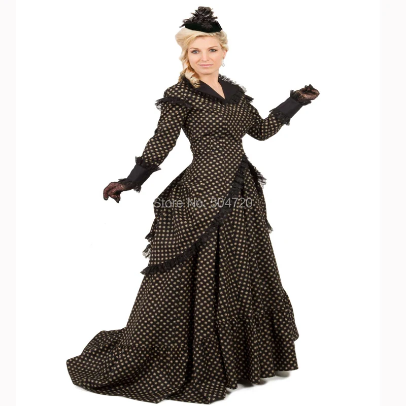 New Arrival Black Vintage costumes medieval Renaissance Gown Revolutionary Gothic Halloween Cosplay dress HL-139
New Arrival Black Vintage costumes medieval Renaissance Gown Revolutionary Gothic Halloween Cosplay dress HL-139