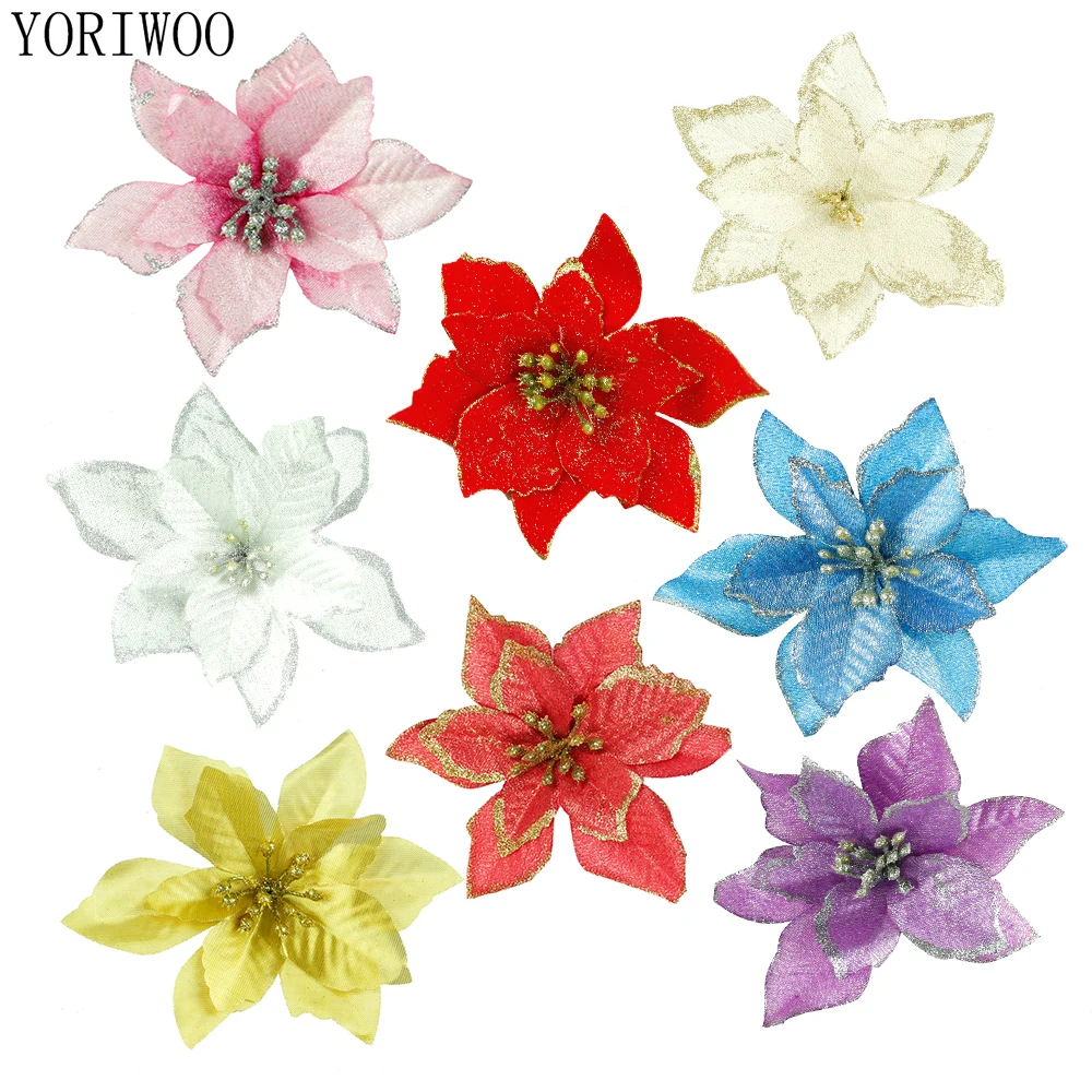 YORIWOO 20pcs Merry Christmas Artificial Flowers Glitter Fake Flowers Wedding Christmas Decorations For Home Xmas Tree Ornament
YORIWOO 20pcs Merry Christmas Artificial Flowers Glitter Fake Flowers Wedding Christmas Decorations For Home Xmas Tree Ornament