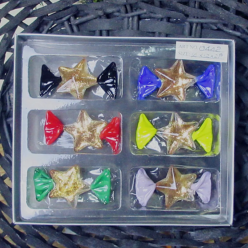 6 шт. под заказ антикварное ручное Дутое муранское стекло конфеты Золотая фольга пентаграмма Статуэтка Хэллоуин Украшение Подвеска Стекло ...
6 шт. под заказ антикварное ручное Дутое муранское стекло конфеты Золотая фольга пентаграмма Статуэтка Хэллоуин Украшение Подвеска Стекло ...