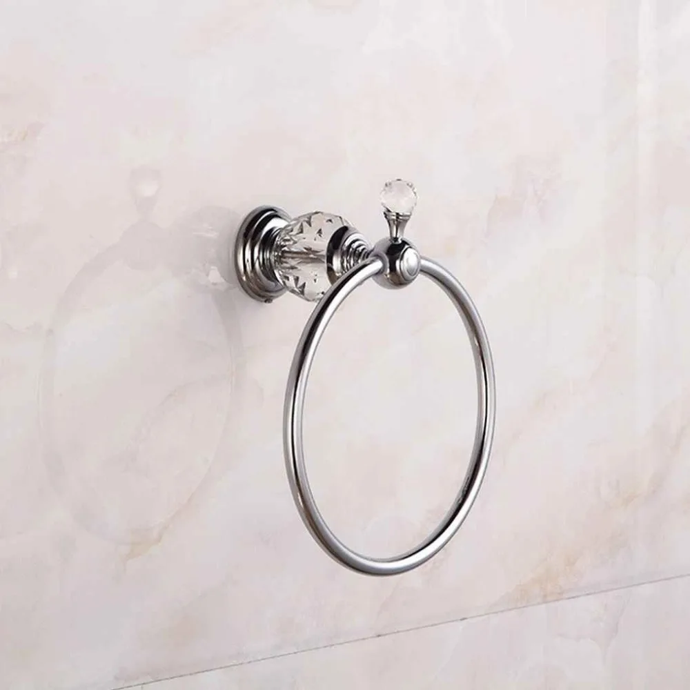 Towel Rings Crystal Copper Towel Ring Wall Mounted Bath Hanging Towel Rack Round Bathroom Towel Holder
Towel Rings Crystal Copper Towel Ring Wall Mounted Bath Hanging Towel Rack Round Bathroom Towel Holder