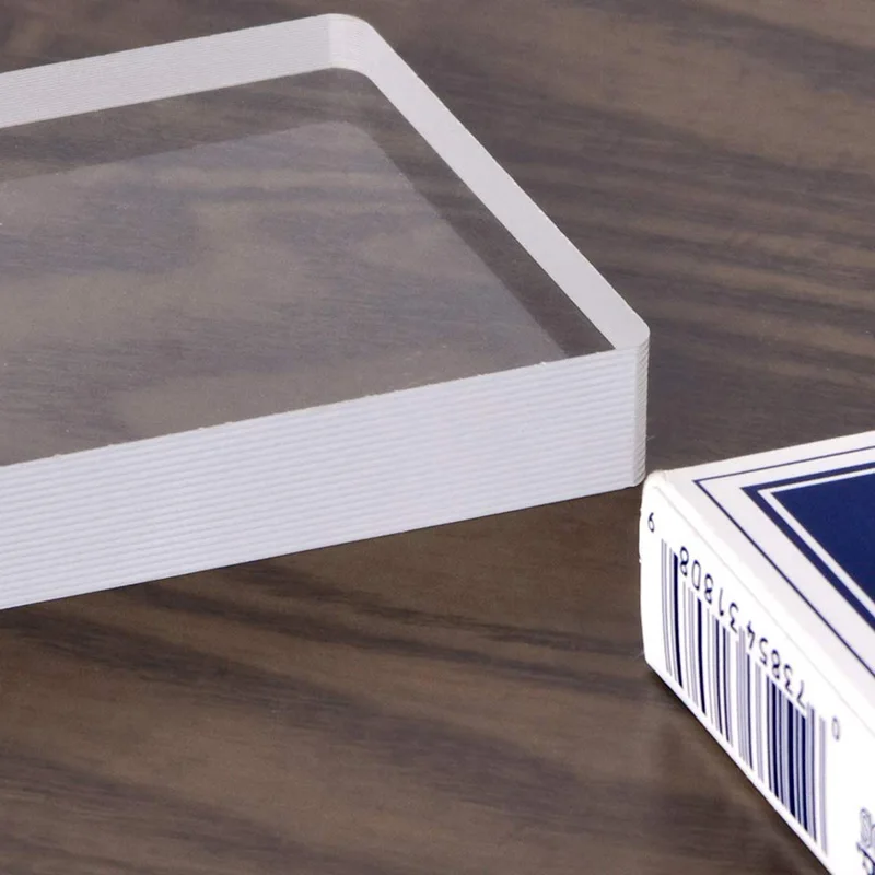 Omni палуба стеклянная карточка ледяные трюки магические фокусы крупным планом