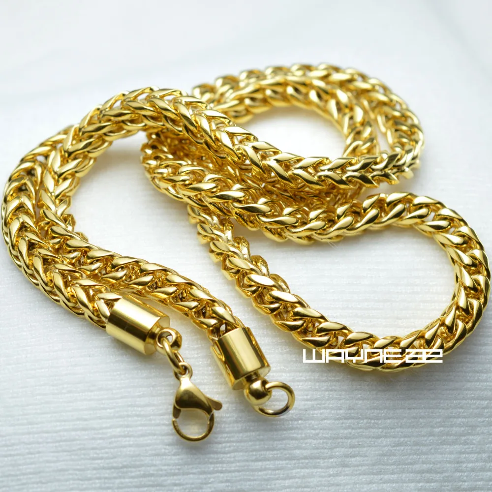 Men's Gold tone Stainless Steel Chain Pendant Necklace 60cm Length; 6mm N304
Men's Gold tone Stainless Steel Chain Pendant Necklace 60cm Length; 6mm N304