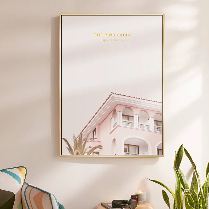 Nordic Pink Decorative Canvas Painting Seascape Poster and Print for Living Room Architecture Landscape Picture Wall Art Home
Nordic Pink Decorative Canvas Painting Seascape Poster and Print for Living Room Architecture Landscape Picture Wall Art Home