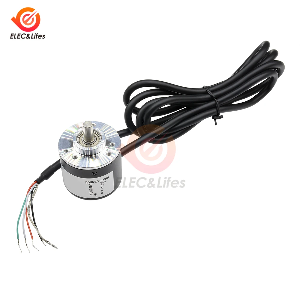 360Pulse 360P/R Incremental Photoelectric Rotary Encoder AB 2 Phase 6mm Shaft encoder rotary DC 5V-24V
360Pulse 360P/R Incremental Photoelectric Rotary Encoder AB 2 Phase 6mm Shaft encoder rotary DC 5V-24V