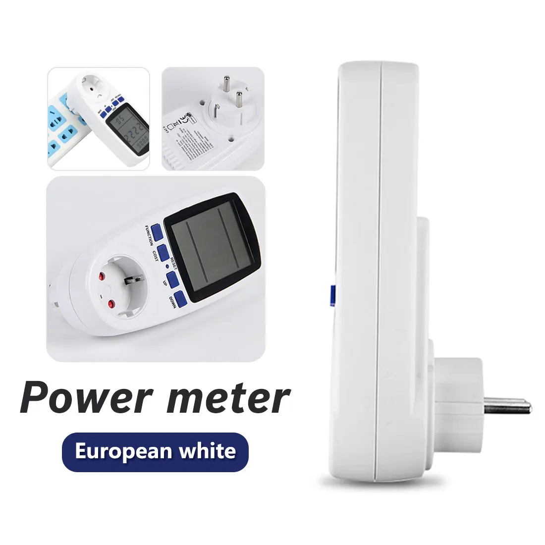 EU Power Plug LCD Display 230V 50Hz 16A Voltage Volt Wattmeter Europe Wall European power Measurement
EU Power Plug LCD Display 230V 50Hz 16A Voltage Volt Wattmeter Europe Wall European power Measurement
