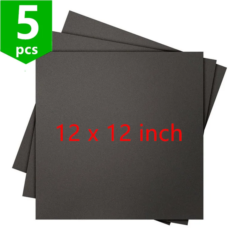 5pcs 3D Printing Build Surface 12"x12" Square, Black color super stick heated printing bed tape
5pcs 3D Printing Build Surface 12"x12" Square, Black color super stick heated printing bed tape