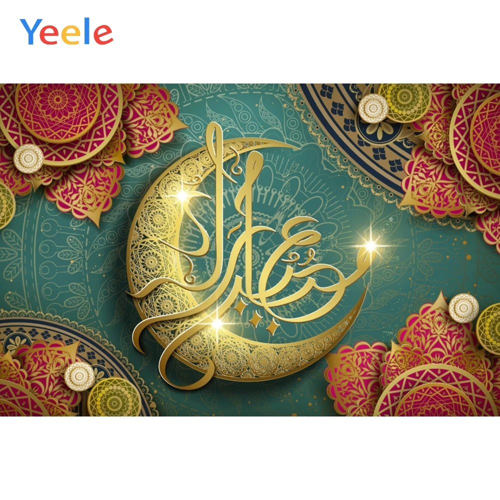 

Yeele Eid Mubarak Ramadan Party Moon Star Poster Baby Portrait Photo Backdrops Photography Backgrounds Photocall Photo Studio