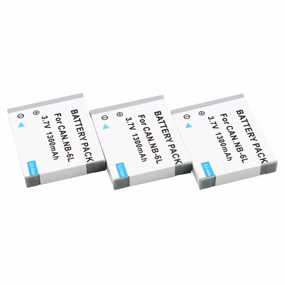 

PROBTY 3Pcs NB-6L NB 6L NB6L Battery For Canon PowerShot D10 S90 SD1200 SD1300 SD3500 SD770 SD980 IS IXY 25 IS SX710 HS Camera