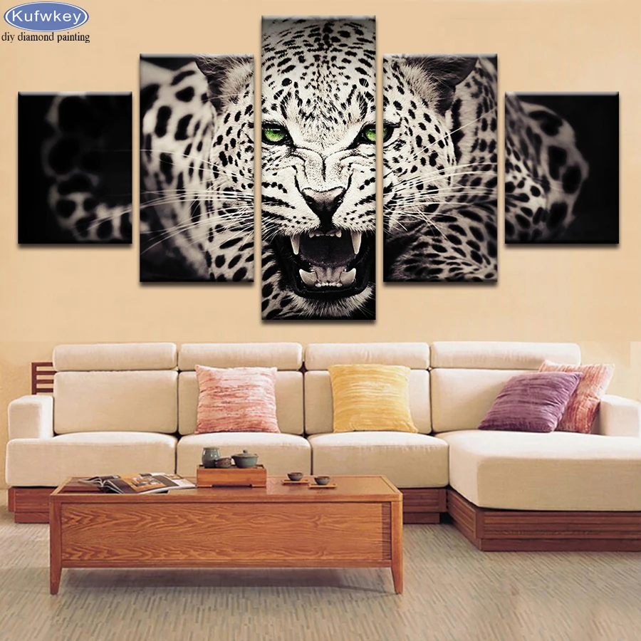 3D full Square round Diamond Embroidery Leopard Mosaic pattern Diy Diamond Painting Kit 5 pcs Diamond Picture for home decor
3D full Square round Diamond Embroidery Leopard Mosaic pattern Diy Diamond Painting Kit 5 pcs Diamond Picture for home decor