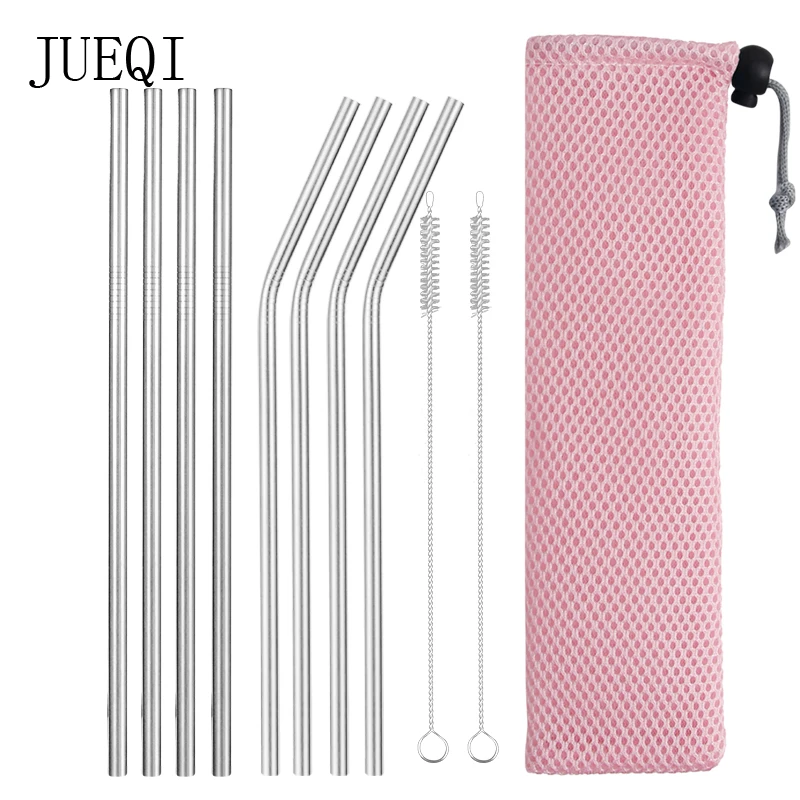Reusable Metal Drinking Straws 304 Stainless Steel Sturdy Bent Straight Drinks Straw with Cleaning Brush Bar Party Accessory
Reusable Metal Drinking Straws 304 Stainless Steel Sturdy Bent Straight Drinks Straw with Cleaning Brush Bar Party Accessory