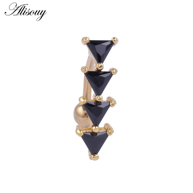 Alisouy 1pc classic belly piercing Black Triangle Cubic Zirconia CZ Piercing Navel Bell Button Rings Sexy Body Jewelry For Women
Alisouy 1pc classic belly piercing Black Triangle Cubic Zirconia CZ Piercing Navel Bell Button Rings Sexy Body Jewelry For Women