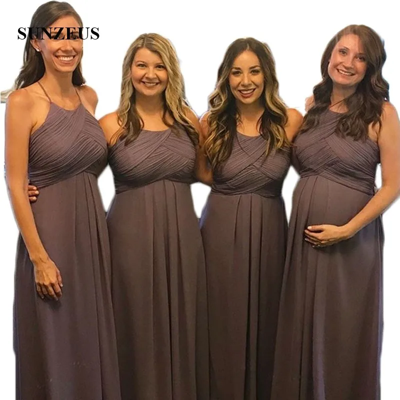 Chiffon A-Line Bridesmaid Dresses 2022 Newly Halter Pleats Open Back Maid of Honor Dresses Long Prom Gowns vestidos dama SBD162
Chiffon A-Line Bridesmaid Dresses 2022 Newly Halter Pleats Open Back Maid of Honor Dresses Long Prom Gowns vestidos dama SBD162