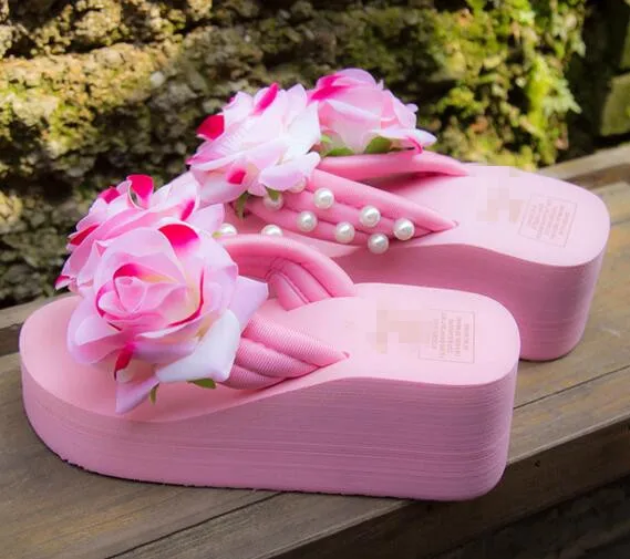 HAHA FLOWER new summer Big Pink Rose flower sewing beach shoes wedges platform durable flip flops Free shipping
HAHA FLOWER new summer Big Pink Rose flower sewing beach shoes wedges platform durable flip flops Free shipping