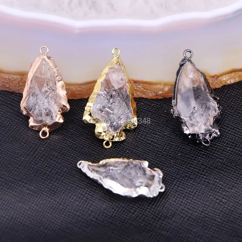 10PCS Nature Quartz Arrowhead Connector Beads, Silver Color Arrow Stone Beads Charms
10PCS Nature Quartz Arrowhead Connector Beads, Silver Color Arrow Stone Beads Charms