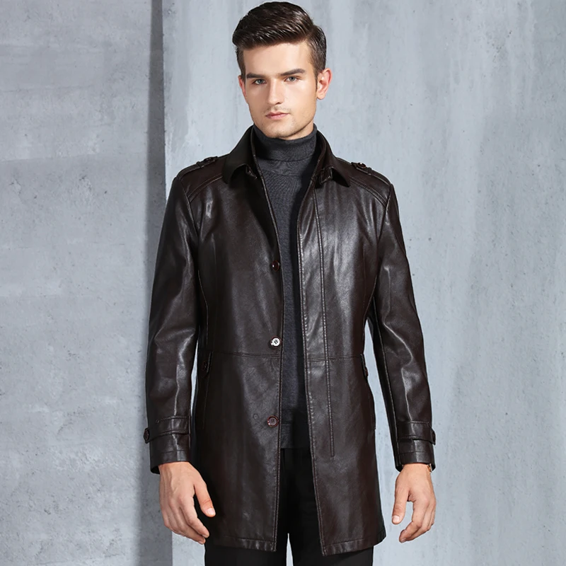 2018 Winter Stand Collar Outwear Men's Long Casual Slim Fit Leather Jacket For Men Black Plus Size Leather Clothing Male
2018 Winter Stand Collar Outwear Men's Long Casual Slim Fit Leather Jacket For Men Black Plus Size Leather Clothing Male