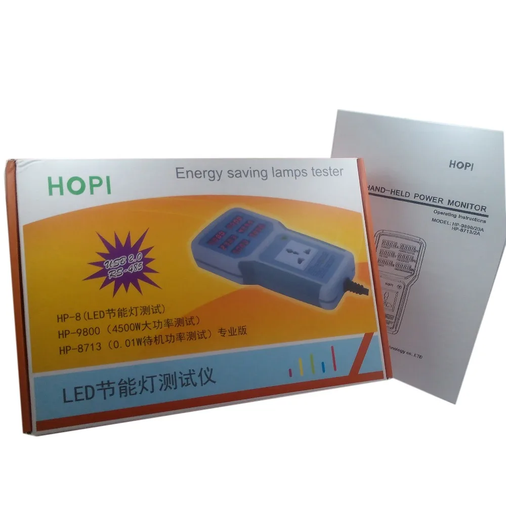 HP-9800 Handheld power meter power analyzer LED metering socket current voltage power factor meter tester 85V-265V
HP-9800 Handheld power meter power analyzer LED metering socket current voltage power factor meter tester 85V-265V