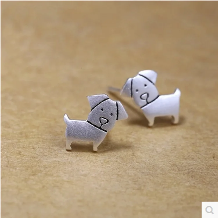 925 Sterling Silver Cute Puppy Stud Earrings For Women Casual Style Girl Earings Personality
925 Sterling Silver Cute Puppy Stud Earrings For Women Casual Style Girl Earings Personality