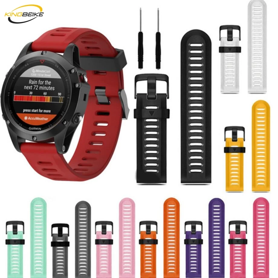 Высококачественный спортивный силиконовый ремешок для часов Garmin Fenix 3HR/Fenix 5X26 мм