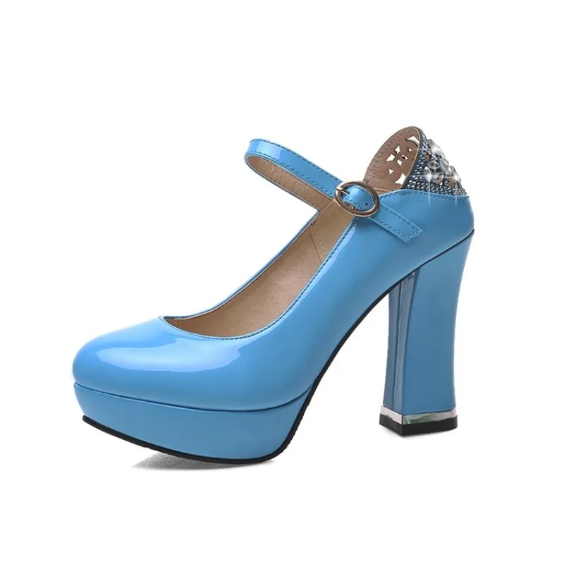 Women Pumps Super High Heel Sexy Fashion Square Heel Platform 2018 Spring Autumn Round Toe Buckle Pu Party Wedding Shoes Black
Women Pumps Super High Heel Sexy Fashion Square Heel Platform 2018 Spring Autumn Round Toe Buckle Pu Party Wedding Shoes Black
