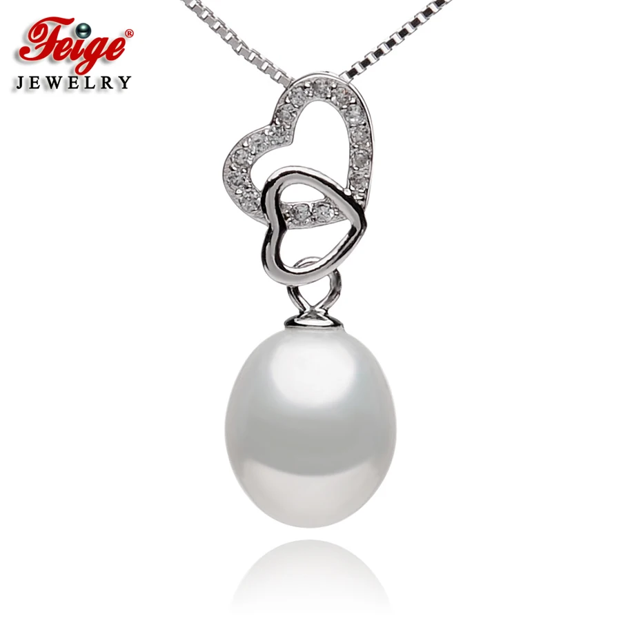 FEIGE New Design Heart Shape 925 Sterling Silver Pearl Pendant Necklaces For Women 8-9mm White Natural Freshwater Pearl Jewelry
FEIGE New Design Heart Shape 925 Sterling Silver Pearl Pendant Necklaces For Women 8-9mm White Natural Freshwater Pearl Jewelry