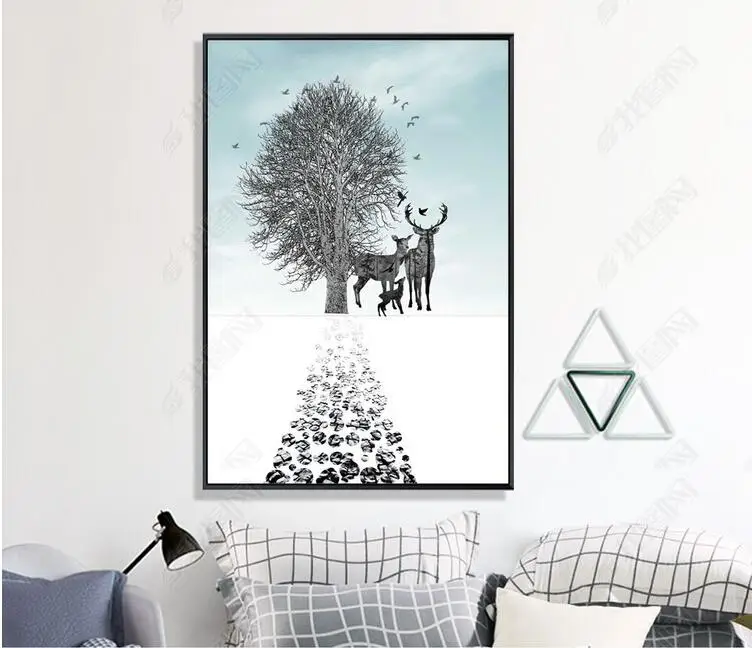Modern Abstract Deer Family Big Tree Shadows Nordic Poster White Black Posters And Prints Wall Pictures For Living Room Unframed
Modern Abstract Deer Family Big Tree Shadows Nordic Poster White Black Posters And Prints Wall Pictures For Living Room Unframed