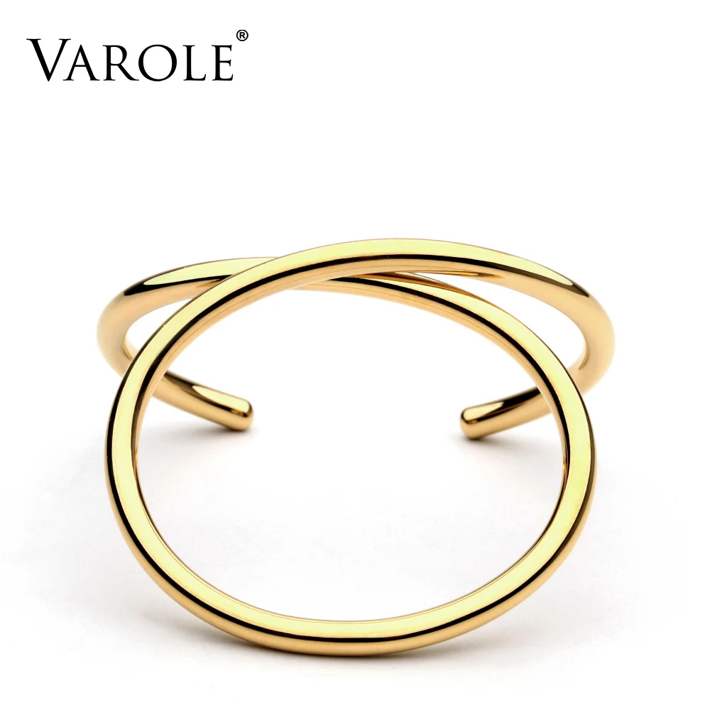 VAROLE Simple Lines Exaggerated Cuff Bracelets & Bangles Gold Color For Womens Brand Summer Metal Bangle Pulseiras Gifts Jewelry
VAROLE Simple Lines Exaggerated Cuff Bracelets & Bangles Gold Color For Womens Brand Summer Metal Bangle Pulseiras Gifts Jewelry