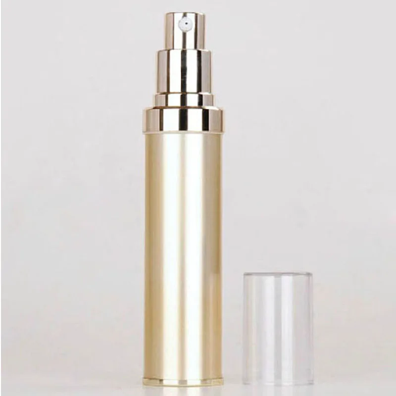 30ML Gold Airless Plastic Lotion Bottle With Airless Pump Can Used For Cosmetic Packaging 20pcs/lot
30ML Gold Airless Plastic Lotion Bottle With Airless Pump Can Used For Cosmetic Packaging 20pcs/lot