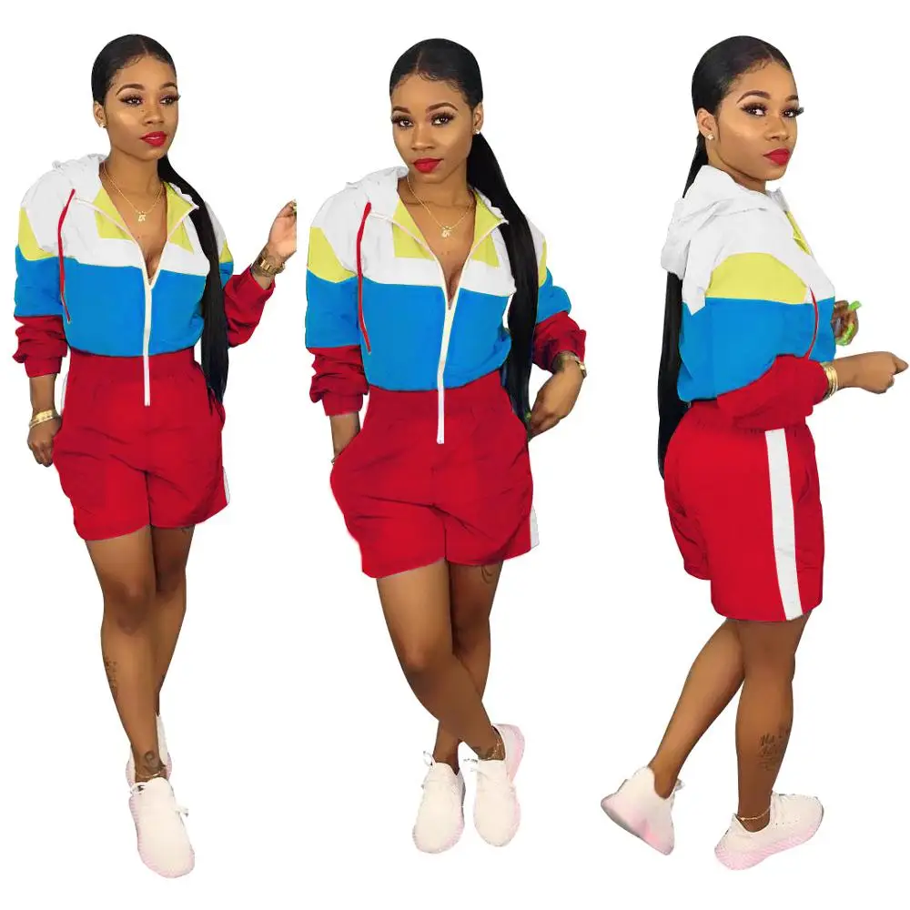 Casual Zipper Sunscreen Playsuit Sexy Stitching Color Long Sleeve Shorts Bodycon Bodysuit Women Sport Wear Body Female Jumpsuit
Casual Zipper Sunscreen Playsuit Sexy Stitching Color Long Sleeve Shorts Bodycon Bodysuit Women Sport Wear Body Female Jumpsuit