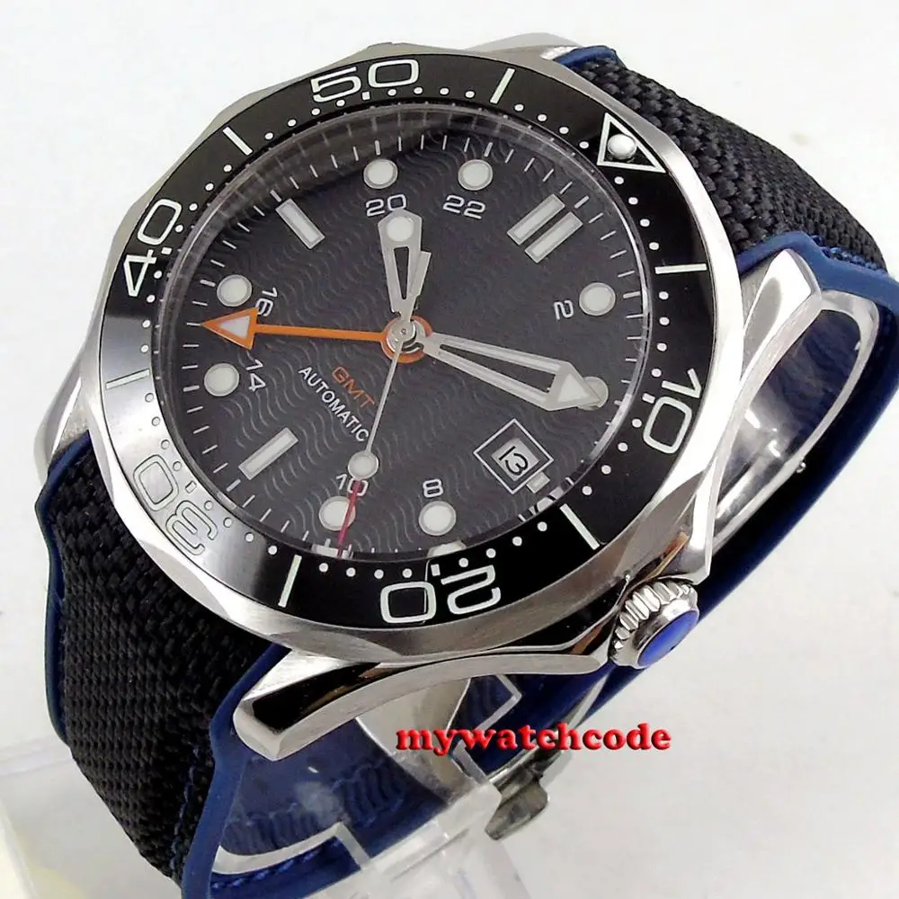 new 41mm bliger dial black GMT hand luminous marks ceramic bezel sapphire glass date automatic mens watch B242
new 41mm bliger dial black GMT hand luminous marks ceramic bezel sapphire glass date automatic mens watch B242