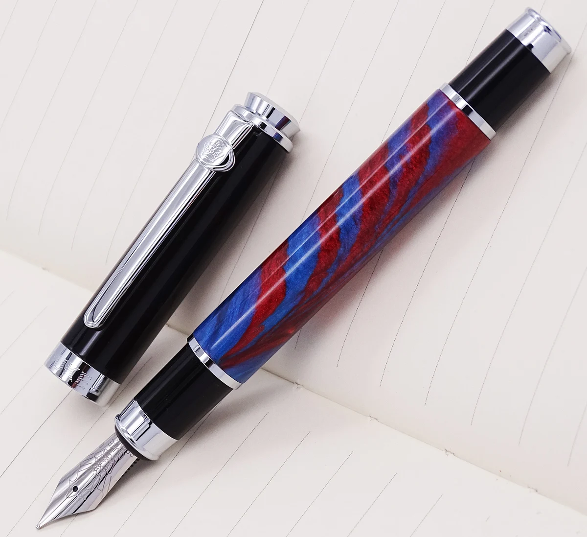 Duke Celluloid Blue-Red Fountain Pen Quicksand Leonardo Da Vinci Beautiful Quality Medium Nib Gift Pen Business Office Supplies
Duke Celluloid Blue-Red Fountain Pen Quicksand Leonardo Da Vinci Beautiful Quality Medium Nib Gift Pen Business Office Supplies