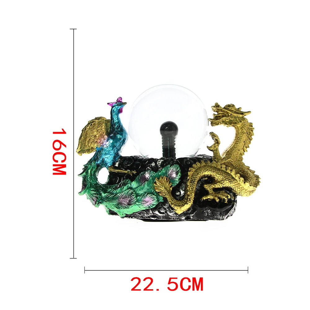 Thunder Plasma Ball Light Magic Lighting Crystal Electrostatic Induction Dragon Phoenix Auspicious Sculpture Decorative
Thunder Plasma Ball Light Magic Lighting Crystal Electrostatic Induction Dragon Phoenix Auspicious Sculpture Decorative