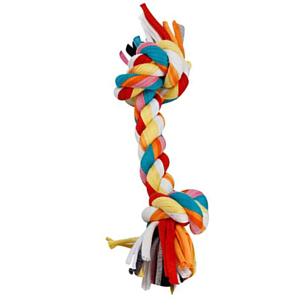 Cotton Double Knot Braided Rope Colorful Bone Tug Dog Chewing Toy Pet Woven Molar Accessory
Cotton Double Knot Braided Rope Colorful Bone Tug Dog Chewing Toy Pet Woven Molar Accessory