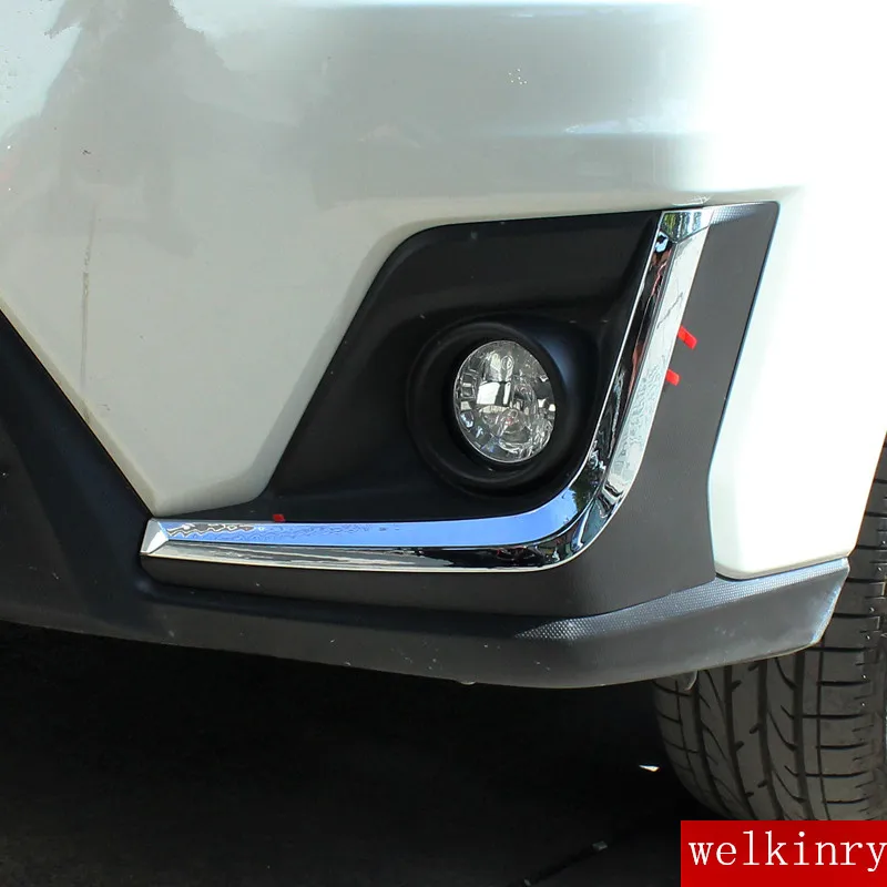 WELKINRY car auto cover overlay styling for Subaru XV 2018 ABS chrome front head fog lamp light eyelid eyebrow accessories trim
WELKINRY car auto cover overlay styling for Subaru XV 2018 ABS chrome front head fog lamp light eyelid eyebrow accessories trim