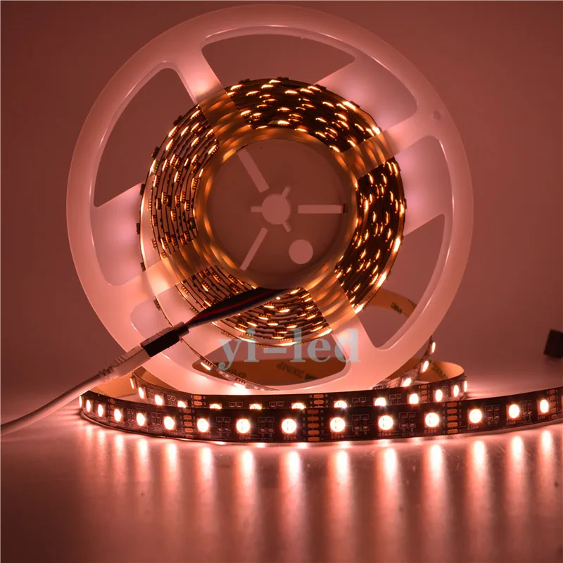 5M 4 Colors in 1 LED DC12V/24V 12MM PCB SMD 5050 RGBW LED Strip Light RGB+ White / Warm White White / Black PCB IP20/IP65