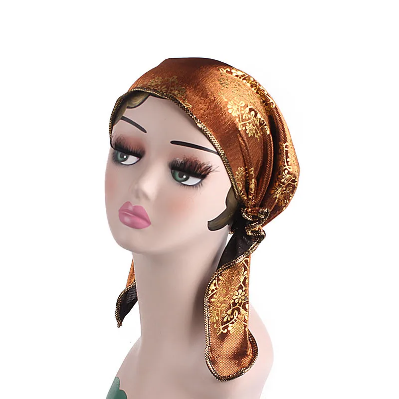 New Muslim Women Gilding Floral Pre-tied Scarf Turban Hat Bandanas Chemo Beanies Caps Head Wrap For Cancer Hair Loss Cover
New Muslim Women Gilding Floral Pre-tied Scarf Turban Hat Bandanas Chemo Beanies Caps Head Wrap For Cancer Hair Loss Cover