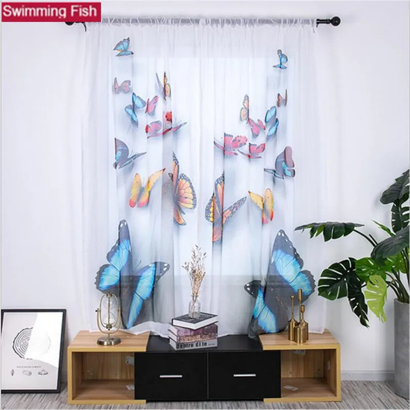 2pcs voile Butterfly fresh window screening door curtain,Light-transparent print window curtains for living room
2pcs voile Butterfly fresh window screening door curtain,Light-transparent print window curtains for living room
