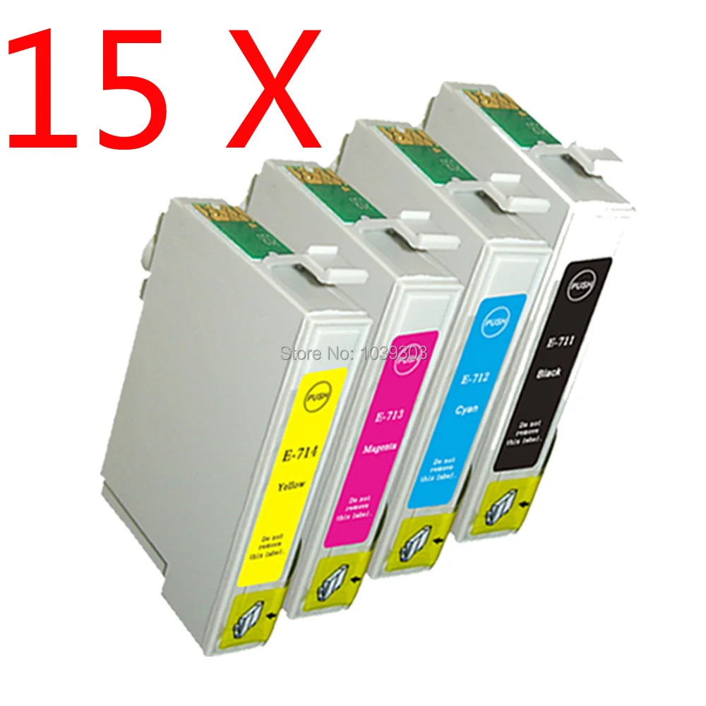 15 pk T0711 T0712 T0713 T0714 INK CARTRIDGES Compatible FOR EPSON STYLUS DX8400 DX4050 DX4400 DX4450 DX5000 DX5050 DX6000
15 pk T0711 T0712 T0713 T0714 INK CARTRIDGES Compatible FOR EPSON STYLUS DX8400 DX4050 DX4400 DX4450 DX5000 DX5050 DX6000