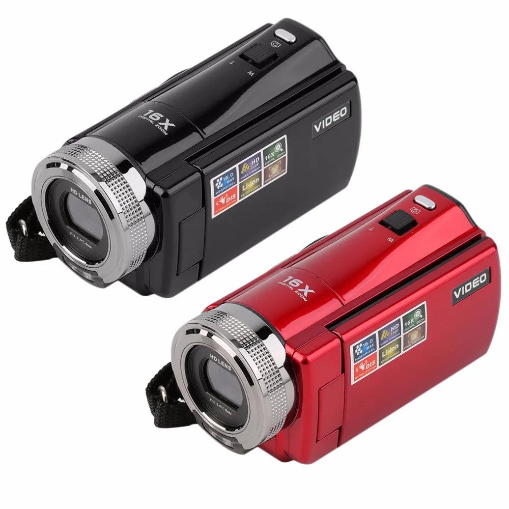 

Portable Video Camera 720P HD 16MP 16x Zoom 2.7'' TFT LCD Digital Video Camcorder Camera DV DVR Black Red