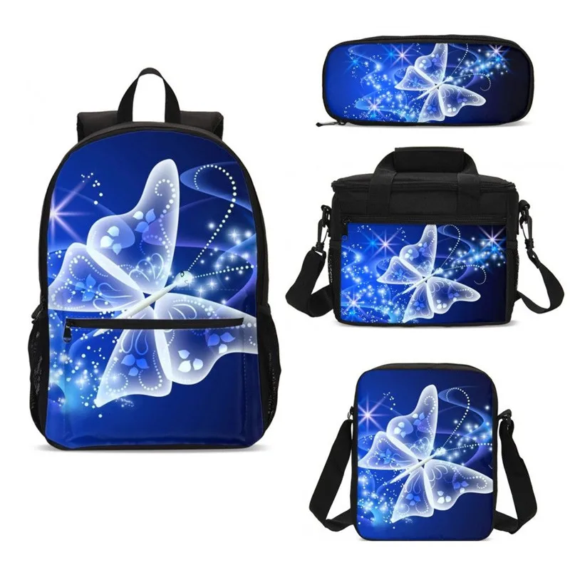 4Pcs/Set Portfolio School Bags For Girls Boys Fashion Cool Butterfly 3D Printing Backpacks Rugzak Plecak Bookbag Mochila Escolar
4Pcs/Set Portfolio School Bags For Girls Boys Fashion Cool Butterfly 3D Printing Backpacks Rugzak Plecak Bookbag Mochila Escolar