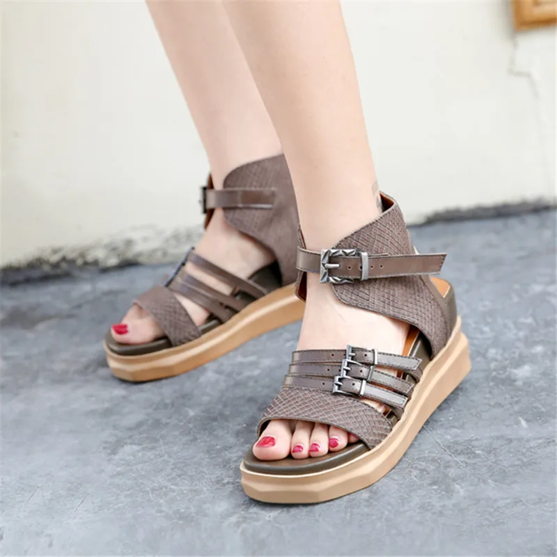 Mabaiwan 2019 Fashion Women Sandals Buckle High Heel Beach Wedges Casual Shoes Woman Breathable Genuine Leather Open Toe Pumps
Mabaiwan 2019 Fashion Women Sandals Buckle High Heel Beach Wedges Casual Shoes Woman Breathable Genuine Leather Open Toe Pumps