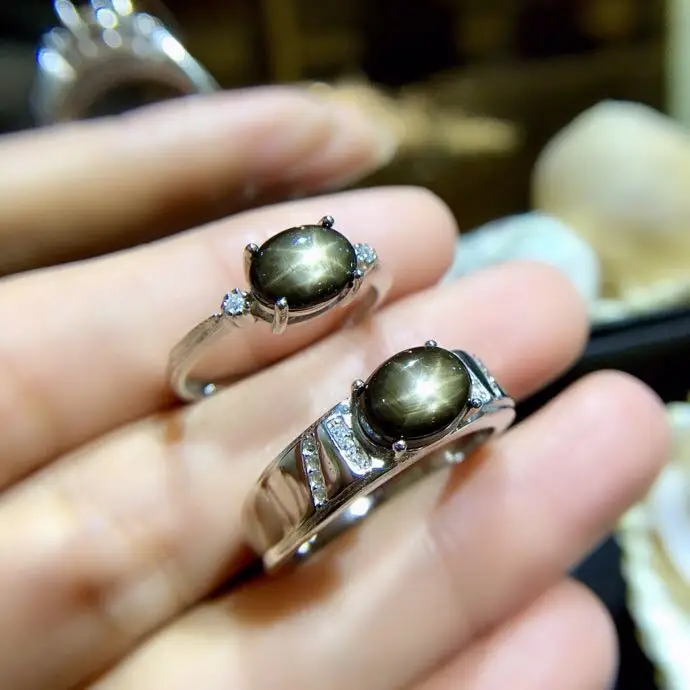 The best gift for Valentine's Day Couple Lover Rings Set Real And Natural Star Sapphire Ring For Women And Men
The best gift for Valentine's Day Couple Lover Rings Set Real And Natural Star Sapphire Ring For Women And Men