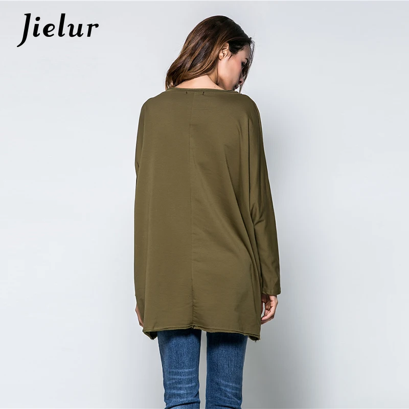 Jielur Plus Size M-XXL Loose T shirt Women Personalized Buckles Long Sleeve Female T-shirt Solid Color V-neck Women's T-shirts
Jielur Plus Size M-XXL Loose T shirt Women Personalized Buckles Long Sleeve Female T-shirt Solid Color V-neck Women's T-shirts