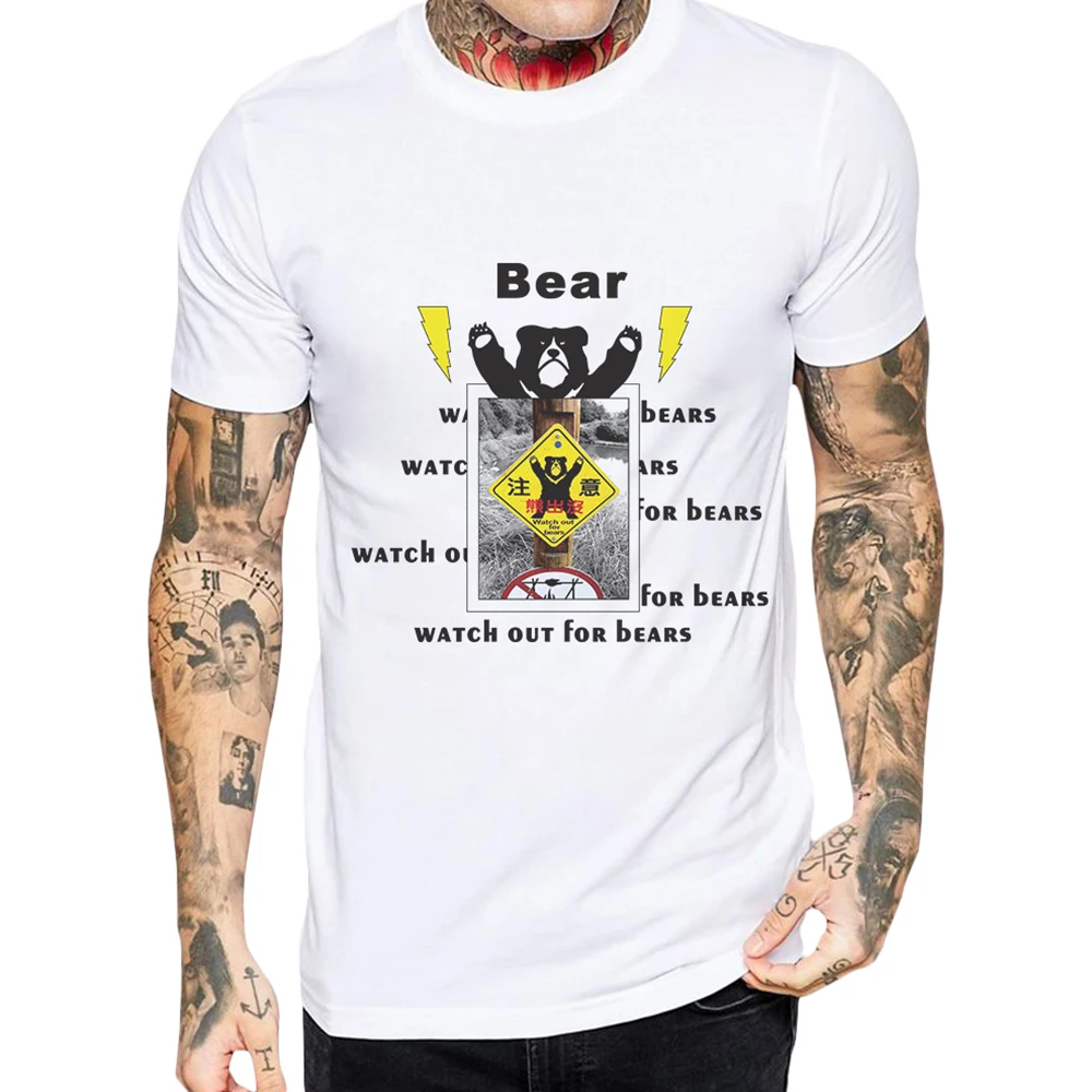 2019 New Arrival Men T-Shirt Watch Out For Bears Printed Cotton Male Tops Short Sleeve Tee t Shirt Funny Streetwear Man T Shirts
2019 New Arrival Men T-Shirt Watch Out For Bears Printed Cotton Male Tops Short Sleeve Tee t Shirt Funny Streetwear Man T Shirts