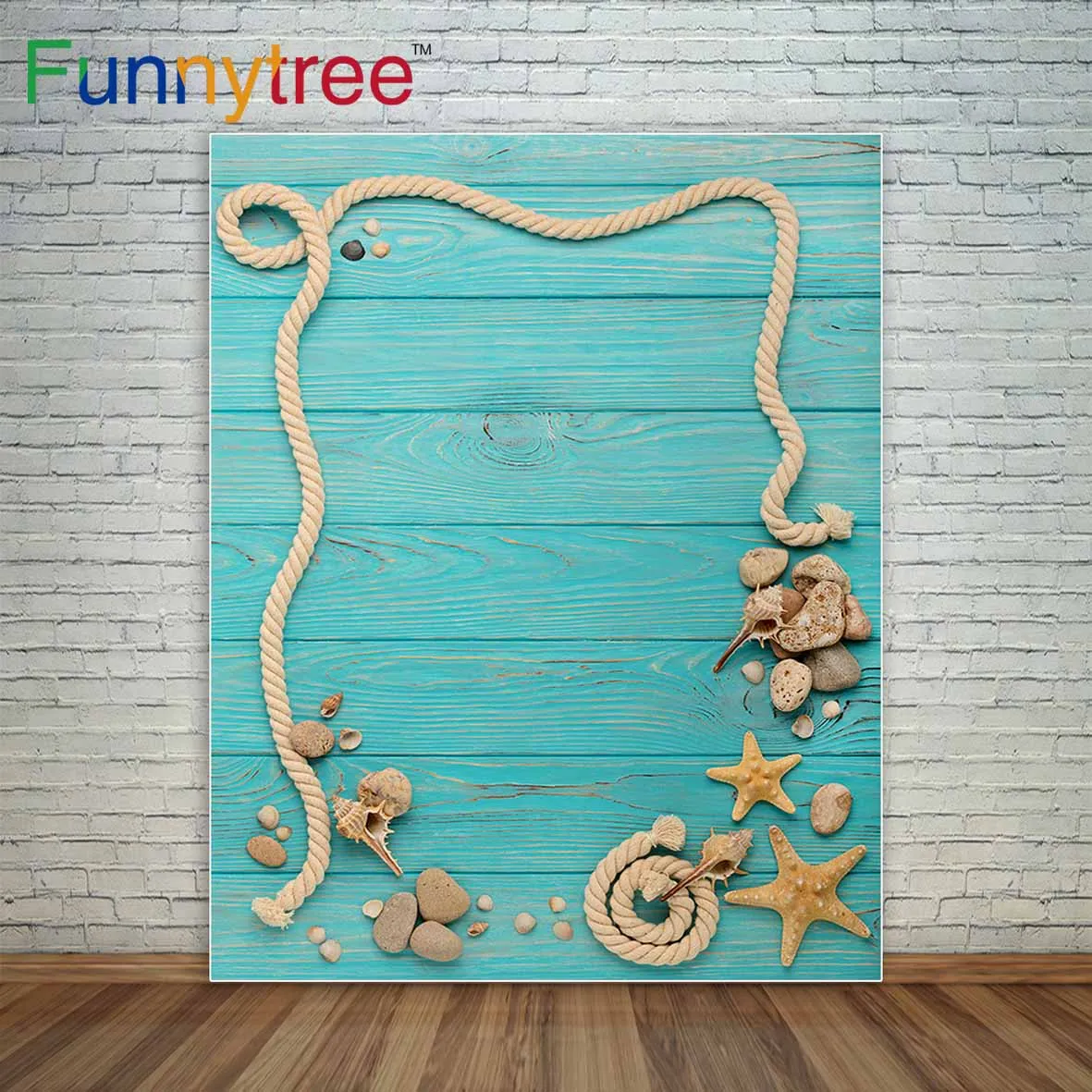 Фон для фотосъемки Funnytree с рамкой веревкой, камнями, морскими ракушками и морскими звездами
Фон для фотосъемки Funnytree с рамкой веревкой, камнями, морскими ракушками и морскими звездами