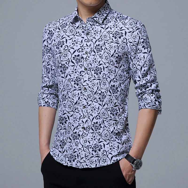 Brand 2018 Fashion Male Shirt Long-Sleeves Tops Printing Casual Mens Dress Shirts Slim Men Shirt Plus Size 5XL
Brand 2018 Fashion Male Shirt Long-Sleeves Tops Printing Casual Mens Dress Shirts Slim Men Shirt Plus Size 5XL