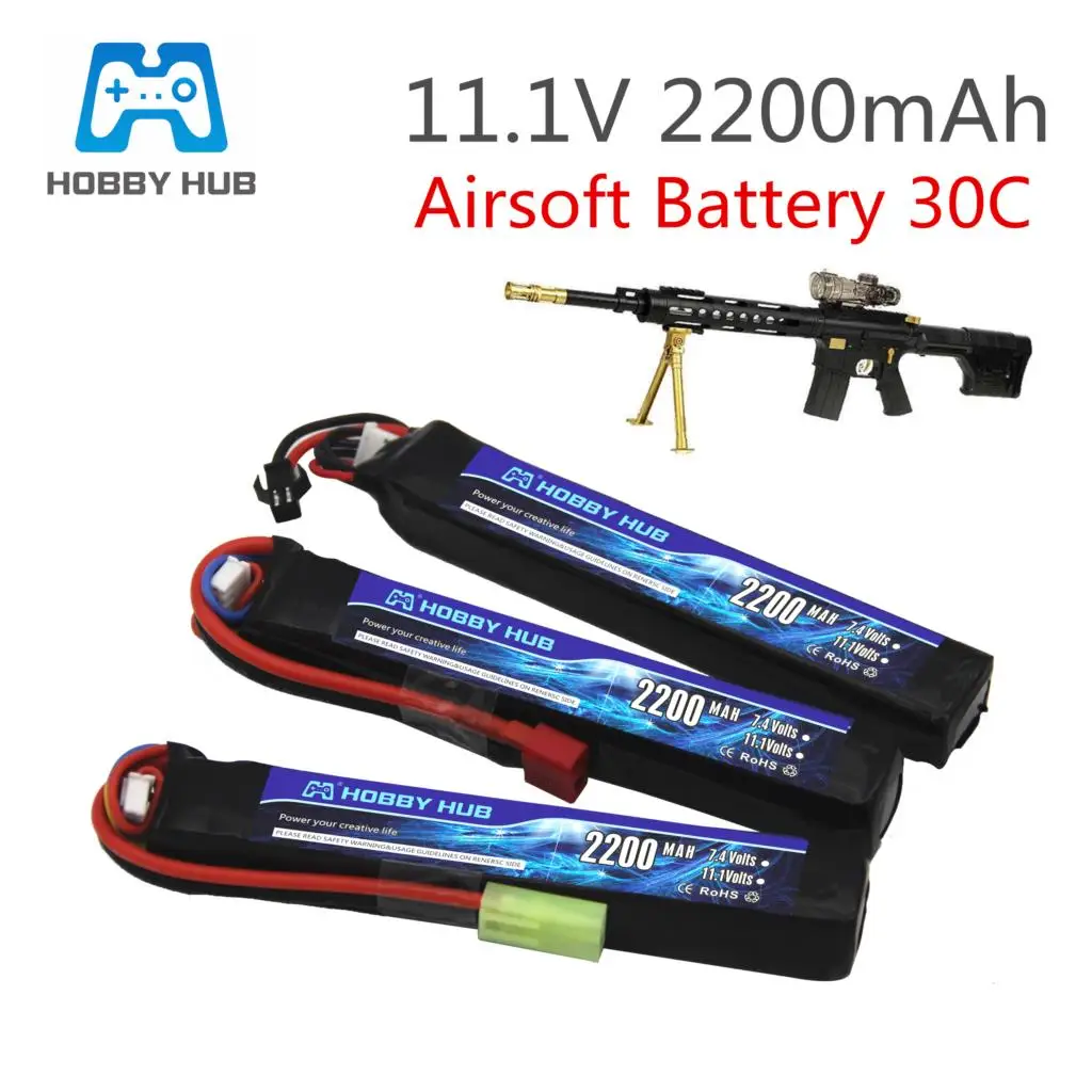 Hobby Hub Water Gun Lipo Battery 3S 11.1V 2200mAh 30C Tamiya Connector AKKU Mini Airsoft BB Air Pistol Electric Toys RC Parts
Hobby Hub Water Gun Lipo Battery 3S 11.1V 2200mAh 30C Tamiya Connector AKKU Mini Airsoft BB Air Pistol Electric Toys RC Parts