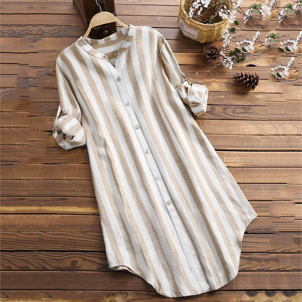 Plus Size Summer Fashion Cotton Striped Blouse Casual Ladies Loose Tee Tops Female Women's Long Sleeve Shirt Blusas Pullover
Plus Size Summer Fashion Cotton Striped Blouse Casual Ladies Loose Tee Tops Female Women's Long Sleeve Shirt Blusas Pullover