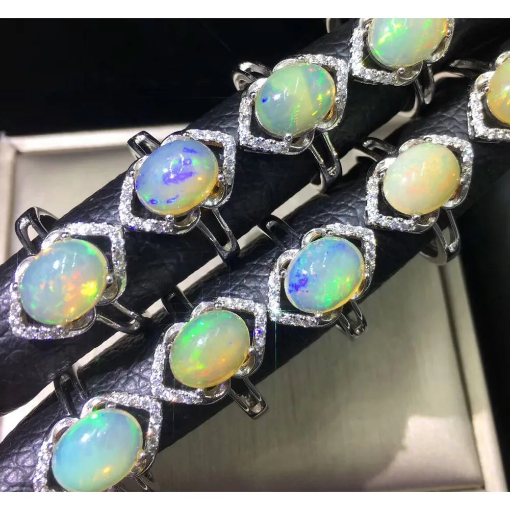Real Natural Opal Rings Oval 8x10mm Opal Wedding Rings Multicolor Opal 100% 925 Sterling Silver with Women Adjustable Rings Size
Real Natural Opal Rings Oval 8x10mm Opal Wedding Rings Multicolor Opal 100% 925 Sterling Silver with Women Adjustable Rings Size