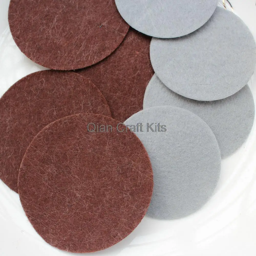 600pcs grey and brown 5.5cm-6.5cm big Felt Circle DIY craft felts or you specify color
600pcs grey and brown 5.5cm-6.5cm big Felt Circle DIY craft felts or you specify color