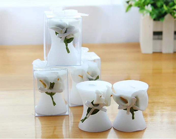 20pcs Flower Lily Candle For Wedding Party Birthday Souvenirs Gifts Favor souvenirs souvenir